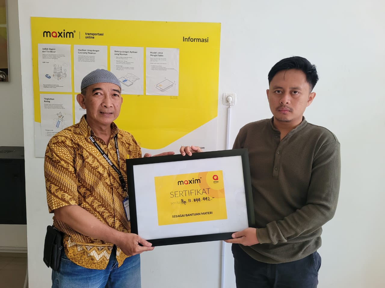 ​Seorang Pengguna Maxim Di Surakarta Terima Santunan Pengobatan Rp11,000,000 dari YPSSI